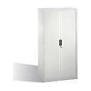 Armoire à rideaux C + P Omnispace, 4 HC, verrouillable, L 800 x P 420 x H 1660 mm, acier/plastique, gris clair