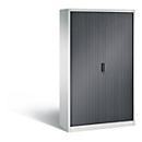 Armoire à rideaux C + P Omnispace, 5 HC, verrouillable, L 1200 x P 420 x H 1980 mm, acier, gris clair/gris noir