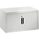 Armoire à rideaux C + P Omnispace, verrouillable, L 800 x P 420 x H 450 mm, acier/plastique, gris clair