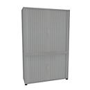 Armoire à rideaux, en 2 parties, 5 HC, l. 1200 x P 450 x H 1930 mm, argenté