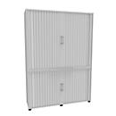 Armoire à rideaux, en 2 parties, 5 HC, l. 1350 x P 450 x H 1930 mm, blanc