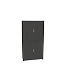Armoire à rideaux, en 2 parties, 6 HC, l. 1200 x P 450 x H 2300 mm, graphite