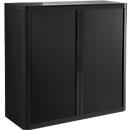 Armoire à rideaux, l. 1100 x P 415 x H 1040 mm, noir/noir