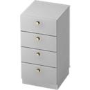 Armoire à tiroirs, 2 HC, l. 400 x P 420 mm, gris clair