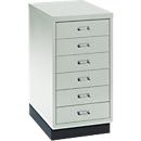 Armoire à tiroirs A3 SSI, 6 tiroirs, 675 mm de hauteur, gris clair