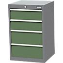 Armoire à tiroirs Bedrunka+Hirth, 4 tiroirs, verrouillable, jusqu'à 1200 kg, L 530 x P 500 x H 819 mm, tôle d'acier