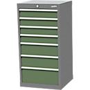 Armoire à tiroirs Bedrunka+Hirth, 7 tiroirs, verrouillable, jusqu'à 1200 kg, L 530 x P 500 x H 1019 mm, tôle d'acier