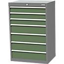 Armoire à tiroirs Bedrunka+Hirth, 7 tiroirs, verrouillable, jusqu'à 1200 kg, L 680 x P 500 x H 1019 mm, tôle d'acier