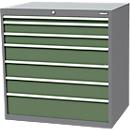 Armoire à tiroirs Bedrunka+Hirth, 7 tiroirs, verrouillable, jusqu'à 1500 kg, L 1005 x P 736 x H 1019 mm, tôle d'acier