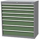 Armoire à tiroirs Bedrunka+Hirth, 8 tiroirs, verrouillable, jusqu'à 1200 kg, L 980 x P 500 x H 1019 mm, tôle d'acier