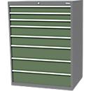 Armoire à tiroirs Bedrunka+Hirth, 8 tiroirs, verrouillable, jusqu'à 1500 kg, L 1305 x P 736 x H 1319 mm, tôle d'acier