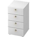 Armoire à tiroirs TOPAS LINE, 2 HC, L 400 mm, blanc/blanc