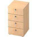 Armoire à tiroirs TOPAS LINE, 2 HC, L 400 mm, décor érable/décor érable