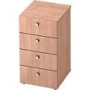 Armoire à tiroirs TOPAS LINE, 2 HC, L 400 mm, décor noyer/noyau