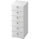 Armoire à tiroirs TOPAS LINE, 3 HC, L 400 mm, blanc/blanc