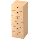 Armoire à tiroirs TOPAS LINE, 3 HC, L 400 mm, décor érable/décor érable