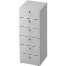 Armoire à tiroirs TOPAS LINE, 3 HC, L 400 mm, gris clair/gris clair