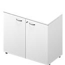 Armoire ARLON OFFICE, 2 hauteurs de classeurs, verrouillable, L 900 x P 450 x H 816 mm, blanc/blanc