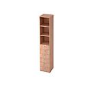 Armoire combinée TOPAS LINE, 6 hauteurs de classeurs, étagères + 6 tiroirs, noyer/noyer