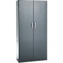 Armoire de bureau, 5 HC, verrouillable, avec portes en applique, L 950 mm, gris basalte