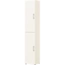 Armoire de bureau TEMPIO, en bois, 2 portes, 6 OH, L 400 x P 340 x H 2130 mm, blanc/blanc