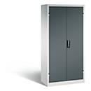 Armoire de charge sur batterie Basic de C+P avec portes en tôle pleine, H 1950 x L 930 x P 500 mm, gris clair/anthracite