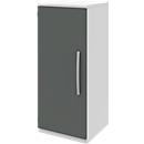Armoire de classement BARI, 3 HC, 2 étagères, charnière de porte côté gauche, l. 427 x P 430 x H 1117 mm, blanc/anthracite