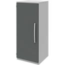 Armoire de classement BARI, 3 HC, 2 étagères, charnière de porte côté gauche, l. 427 x P 430 x H 1117 mm, gris clair/anthracite