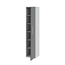 Armoire de classement BARI, 6 hauteurs de classeurs, 5 tablettes, serrure, charnière de porte côté droit, l. 427 x P 430 x H 2174 mm, gris clair/anthracite