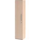 Armoire de classement BARI, 6 hauteurs de classeurs, 5 tablettes, serrure, charnière de porte côté gauche, l. 427 x P 430 x H 2174 mm, coloris érable