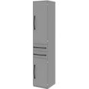 Armoire de classement BARI, 6 HC, 3 tablettes, 2 tiroirs, charnière de porte côté droit, l. 427 x P 430 x H 2174 mm, gris moyen/gris moyen/anthracite