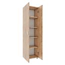 Armoire de classement Ulas, 5 hauteurs de classeurs, 4 tablettes, pour env. 35 classeurs, portes battantes, L 490 x P 340 x H 1780 mm, bois, chêne miel