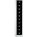 Armoire de distribution pour courrier, avec fente d'insertion, 1 compartiment, serrure à cylindre de sécurité, noir ébène