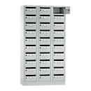 Armoire de distribution pour courrier, avec fente d'insertion, 3 compartiments, serrure à cylindre de sécurité, gris clair