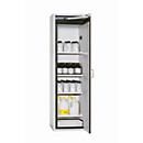 Armoire de sécurité de type 90 asecos S-CLASSIC-90, porte à charnière avec arrêt de porte, charnière droite, façade gris clair, L 596 x P 616 x H 1968 mm