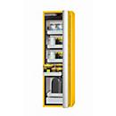 Armoire de sécurité de type 90 asecos S-PHOENIX Vol.2-90, porte pliante avec fermeture automatique, charnière à droite, façade en jaune de sécurité, L 596 x P 616 x H 1968 mm