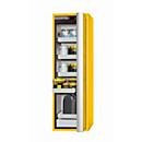 Armoire de sécurité de type 90 asecos S-PHOENIX Vol.2-90, porte pliante avec fermeture automatique, charnière à droite, façade en jaune de sécurité, L 596 x P 749 x H 1968 mm