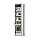 Armoire de sécurité de type 90 asecos S-PHOENIX Vol.2-90, porte pliante avec fermeture automatique, charnière à droite, façade gris clair, L 596 x P 616 x H 1968 mm