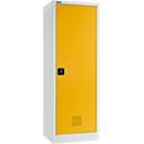 Armoire de sécurité MSI-US1506 - acier - l. 600 x P 500 x H 1585 mm - fentes d'aération - 3 bacs à 11 L - gris et jaune - notre marque Schäfer Shop Select