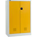 Armoire de sécurité MSI-US1509 - acier - l. 950 x P 500 x H 1585 mm - fentes d'aération - 3 bacs à 18 L - gris et jaune - notre marque Schäfer Shop Select