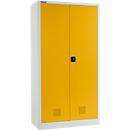 Armoire de sécurité MSI-US2509 - acier - l. 950 x P 500 x H 1935 mm - fentes d'aération - 4 bacs à 18 L - gris et jaune - notre marque Schäfer Shop Select
