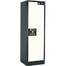 Armoire de sécurité Q Classic 90 Asecos, l. 600 x P 615 x H 1953 mm, porte fixée à droite, 6 tiroirs en acier à ouverture intégrale, gris anthracite/blanc pur (RAL 9010)