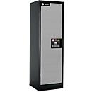 Armoire de sécurité type 90, l. 600 mm, porte fixée à gauche, 3 étagères, argent asecos