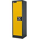 Armoire de sécurité type 90, l. 600 mm, porte fixée à gauche, 6 tiroirs, jaune de sécurité