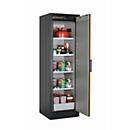 Armoire de stockage de sécurité de type 90 asecos Q-PEGASUS-90, porte à charnières avec fermeture automatique, charnières à droite, façade en jaune de sécurité, L 599 x P 615 x H 1953 mm