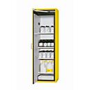 Armoire de stockage de sécurité de type 90 asecos S-CLASSIC-90, porte à charnières avec système d'arrêt, charnières à gauche, façade en jaune de sécurité, L 596 x P 616 x H 1968 mm