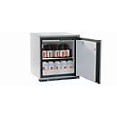 Armoire de stockage de sécurité de type 90 asecos UB-T-90, porte à charnières, charnières à droite, façade gris clair, L 593 x P 502 x H 600 mm