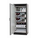 Armoire de stockage de sécurité type 30 asecos Q-CLASSIC-30, porte à charnières, charnière à gauche, sécurité avant jaune, L 864 x P 620 x H 1947 mm
