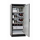 Armoire de stockage de sécurité type 30 asecos Q-CLASSIC-30, porte à charnières, charnières à droite, asecos avant argent, L 864 x P 620 x H 1947 mm