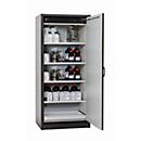 Armoire de stockage de sécurité type 30 asecos Q-CLASSIC-30, porte à charnières, charnières à droite, sécurité avant jaune, L 864 x P 620 x H 1947 mm